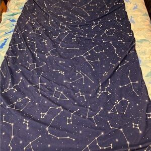 Constellation Pattern Navy Blue Weighted Blanket